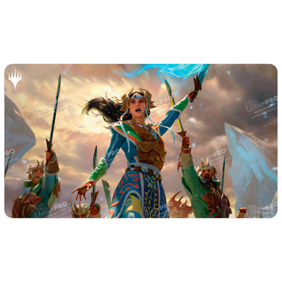 Playmat: MTG- Tarkir Dragonstorm- Eshiki, Temur's Roar