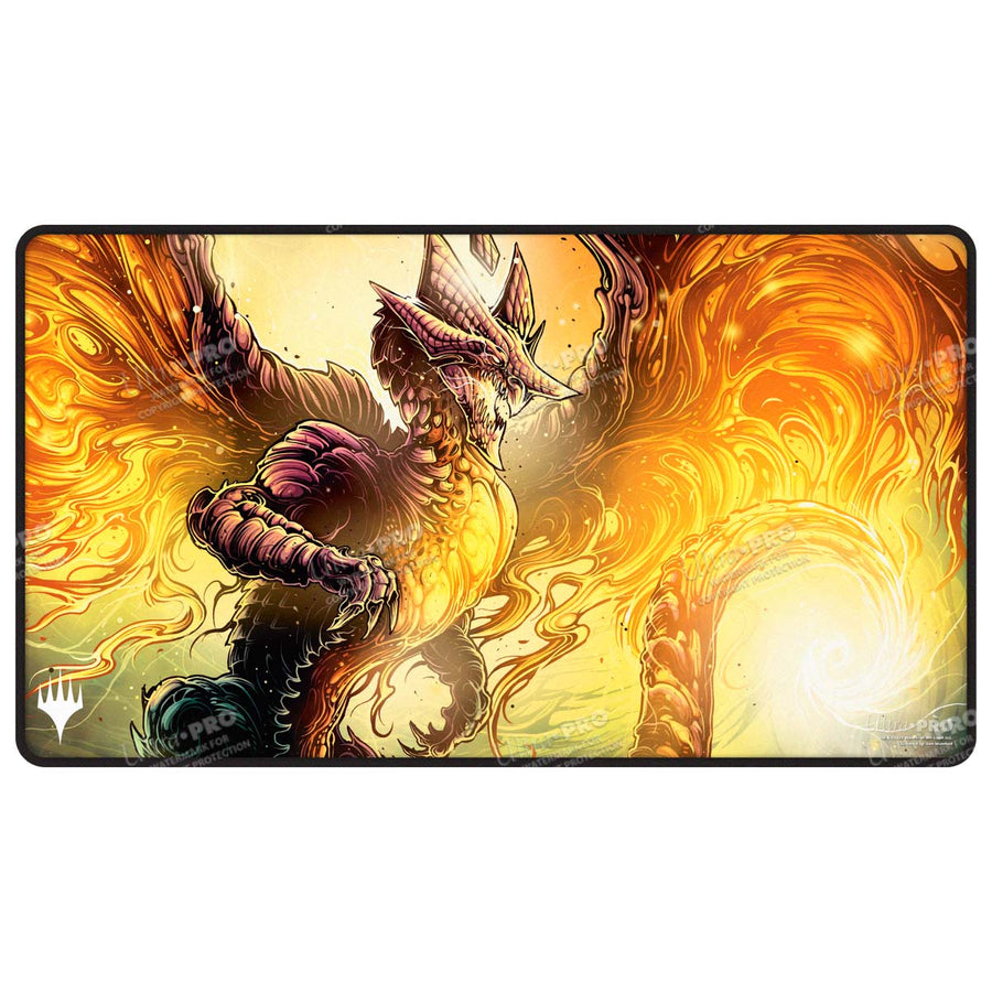 Playmat: MTG- Tarkir Dragonstorm-Betor, Kin to All Black Stitched Playmat