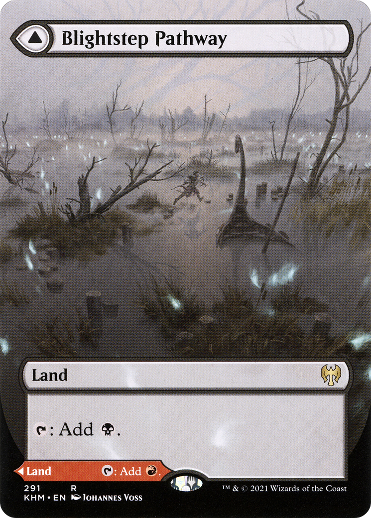 Blightstep Pathway (Borderless) (KHM-291) - Kaldheim: (Showcase) Foil