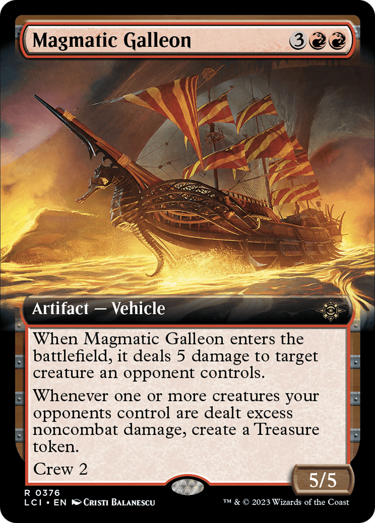 Magmatic Galleon (Extended Art) (LCI-376) - The Lost Caverns of Ixalan: (Extended Art) Foil