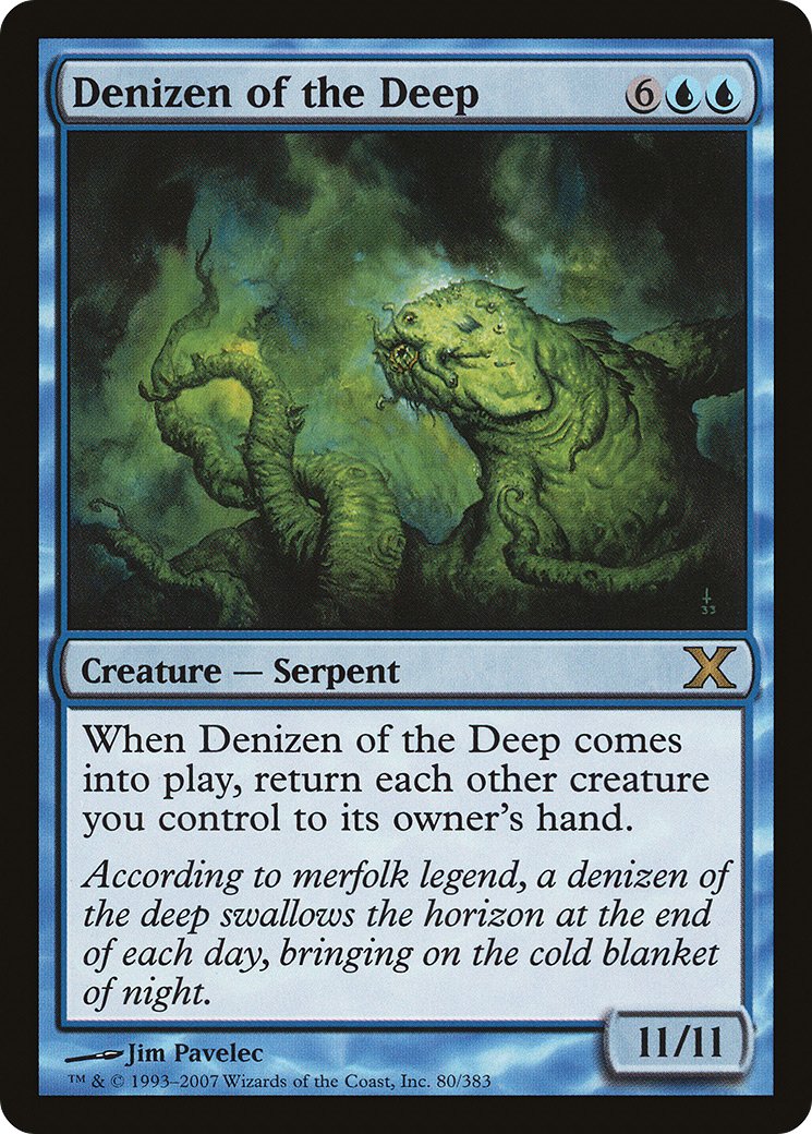 Denizen of the Deep (10E-080) - Tenth Edition Foil