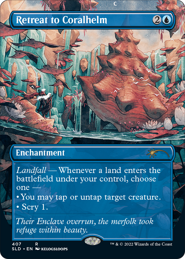 Retreat to Coralhelm (Borderless) (SLD-407) - Secret Lair Drop (Borderless)