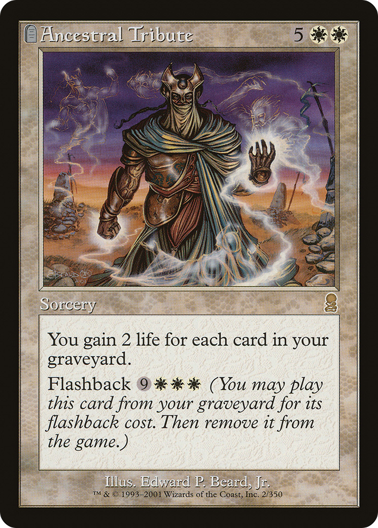 Ancestral Tribute (ODY-002) - Odyssey: (tombstone) Foil