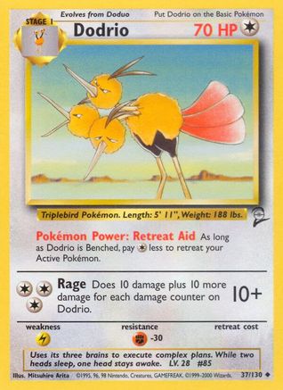Dodrio 037/130 Base Set 2 - Uncommon