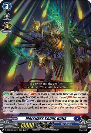 Merciless Count, Botis (D-BT06/005EN) - D-BT06: Blazing Dragon Reborn