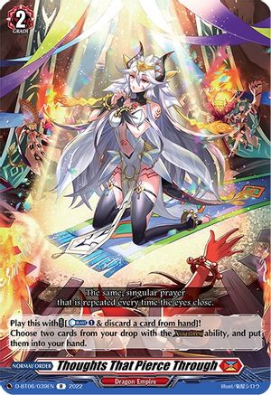 Thoughts That Pierce Through (D-BT06/039EN) - D-BT06: Blazing Dragon Reborn