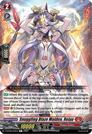 Snuggling Blaze Maiden, Reiyu (D-BT06/059EN) - D-BT06: Blazing Dragon Reborn