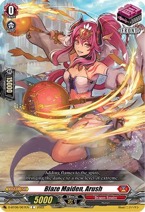 Blaze Maiden, Arush (D-BT06/067EN) - D-BT06: Blazing Dragon Reborn