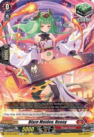Blaze Maiden, Reony (D-BT06/068EN) - D-BT06: Blazing Dragon Reborn