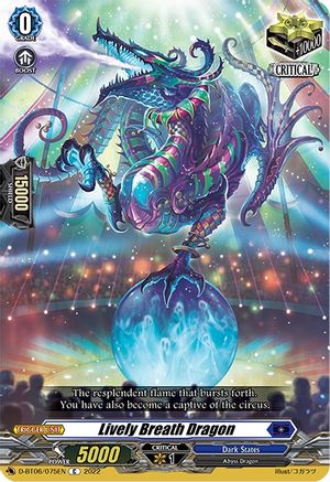 Lively Breath Dragon (D-BT06/075EN) - D-BT06: Blazing Dragon Reborn