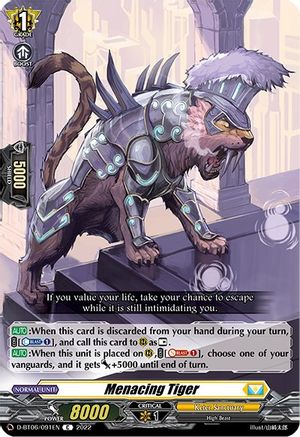 Menacing Tiger (D-BT06/091EN) - D-BT06: Blazing Dragon Reborn