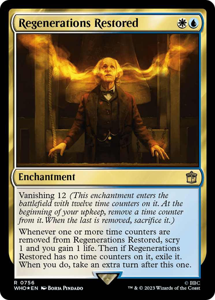 Regenerations Restored (Surge Foil) (WHO-756) - Doctor Who Foil