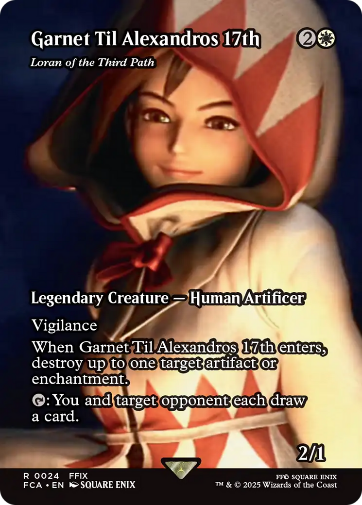 Garnet Til Alexandros 17th - Loran of the Third Path (Showcase) (FCA-024) - FINAL FANTASY: Through the Ages / Garnet Til Alexandros 17th (Borderless) Foil
