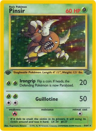 Pinsir (9) 009 - 1st Edition Holofoil Jungle - Holo Rare
