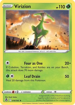 Virizion 014/195 SWSH12 Silver Tempest - Rare