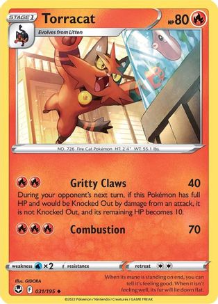 Torracat 031/195 SWSH12 Silver Tempest - Uncommon