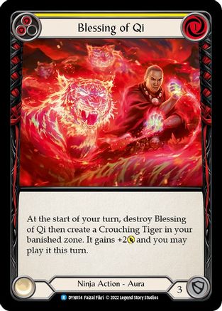 Blessing of Qi (Yellow) (DYN054) - Dynasty Rainbow Foil