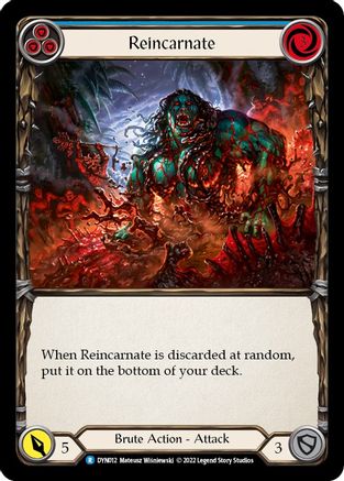 Reincarnate (Blue) (DYN012) - Dynasty Rainbow Foil