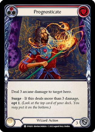 Prognosticate (Red) (DYN203) - Dynasty Rainbow Foil