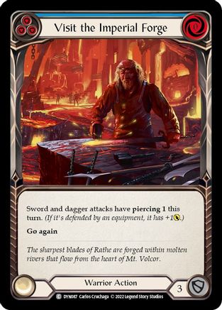 Visit the Imperial Forge (Blue) (DYN087) - Dynasty Rainbow Foil