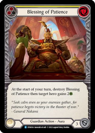 Blessing of Patience (Yellow) (DYN034) - Dynasty Rainbow Foil