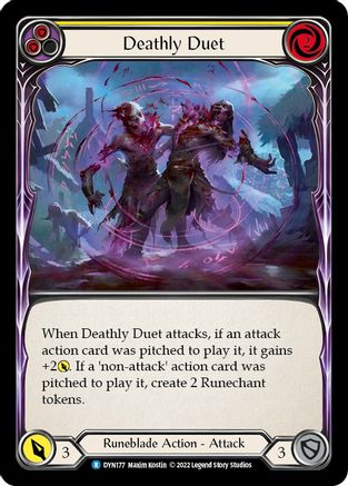 Deathly Duet (Yellow) (DYN177) - Dynasty Rainbow Foil