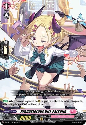 Preposterous Girl, Farselle (123) (D-PR/123EN) - D Promo Cards