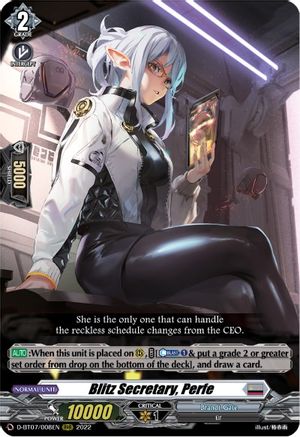 Blitz Secretary, Perfe (D-BT07/008EN) - D-BT07: Raging Flames Against Emerald Storm