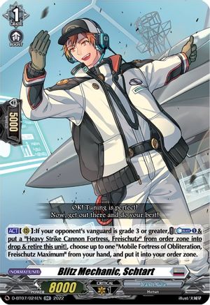 Blitz Mechanic, Schtart (D-BT07/024EN) - D-BT07: Raging Flames Against Emerald Storm