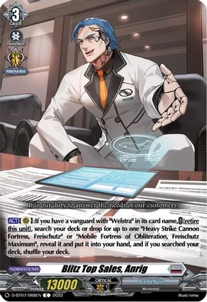 Blitz Top Sales, Anrig (D-BT07/068EN) - D-BT07: Raging Flames Against Emerald Storm