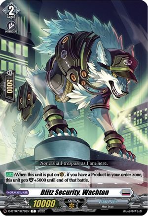 Blitz Security, Wachten (D-BT07/070EN) - D-BT07: Raging Flames Against Emerald Storm