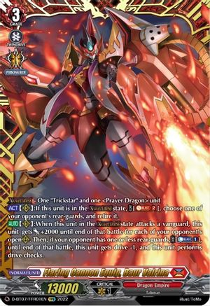 Flaring Cannon Equip, Baur Vairina (FFR) (D-BT07/FFR01EN) - Raging Flames Against Emerald Storm