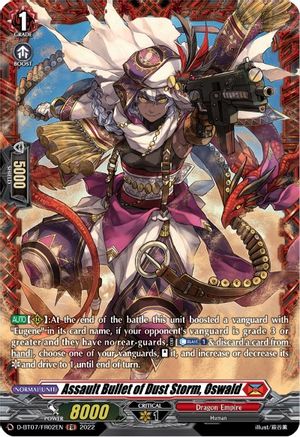 Assault Bullet of Dust Storm, Oswald (FR) (D-BT07/FR02EN) - D-BT07: Raging Flames Against Emerald Storm