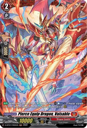 Pierce Equip Dragon, Valsable (FR) (D-BT07/FR05EN) - D-BT07: Raging Flames Against Emerald Storm