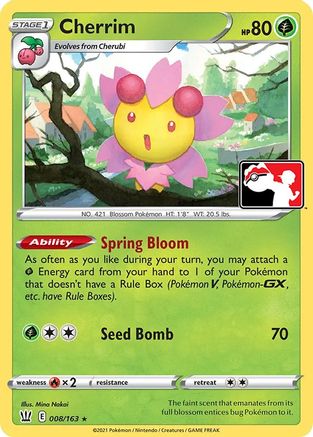 Cherrim 008 Prize Pack Series Cards - Rare