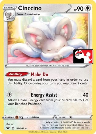 Cinccino 147 - Holofoil Prize Pack Series Cards - Rare