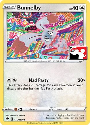 Bunnelby 150 - Holofoil Prize Pack Series Cards - Common