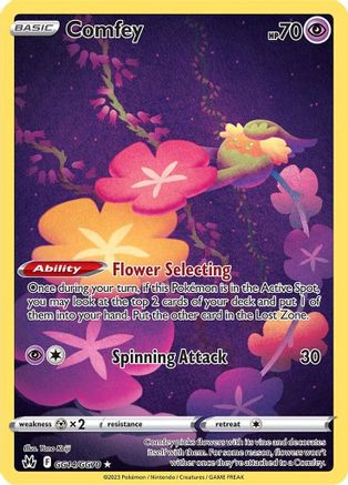 Comfey GG14/GG70 - Holofoil Crown Zenith Galarian Gallery - Ultra Rare