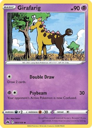 Girafarig 061/159 - Reverse Holofoil Crown Zenith - Uncommon