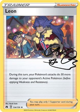 Leon 134/159 - Holofoil Crown Zenith - Holo Rare