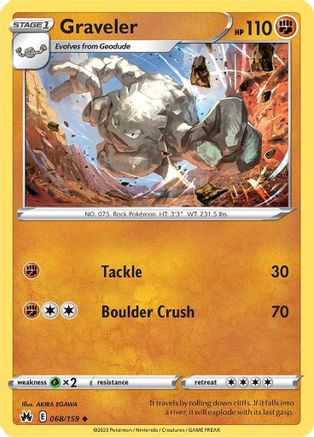 Graveler 068/159 Crown Zenith - Uncommon