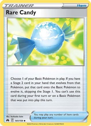 Rare Candy 141/159 - Reverse Holofoil Crown Zenith - Uncommon
