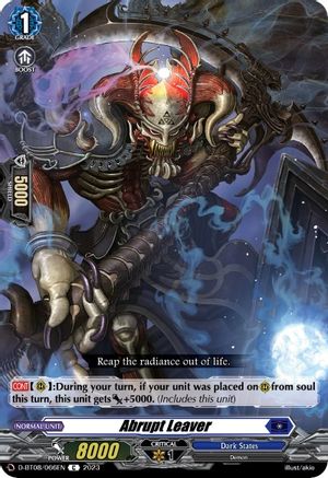 Abrupt Leaver (D-BT08/066EN) - Minerva Rising