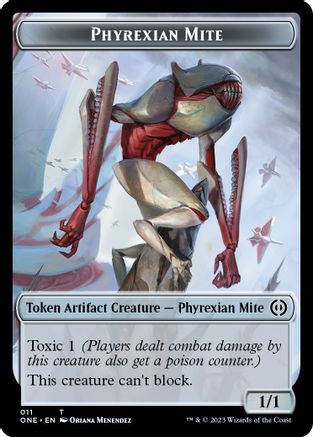 Phyrexian Mite (011) // Phyrexian Germ Double-sided Token (ONE-) - Phyrexia: All Will Be One Foil