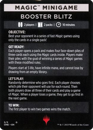 Magic Minigame: Booster Blitz (ONE-005) - Phyrexia: All Will Be One
