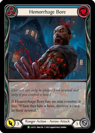 Hemorrhage Bore (Blue) - LGS121 (LGS121) - Flesh and Blood: Promo Cards Rainbow Foil
