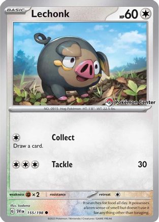 Lechonk (Pokemon Center Exclusive) 155/198 - Holofoil Miscellaneous Cards & Products - Common