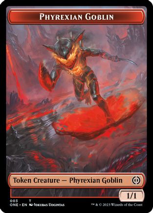 Phyrexian Goblin // Poison Counter Double-Sided Token (ONE-3/14) - Phyrexia: All Will Be One