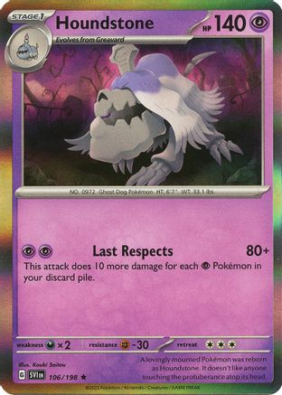 Houndstone 106/198 - Holofoil SV01 Scarlet & Violet Base Set - Rare