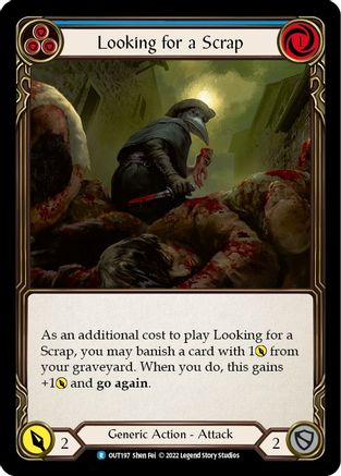 Looking for a Scrap (Blue) (OUT197) - Outsiders Rainbow Foil